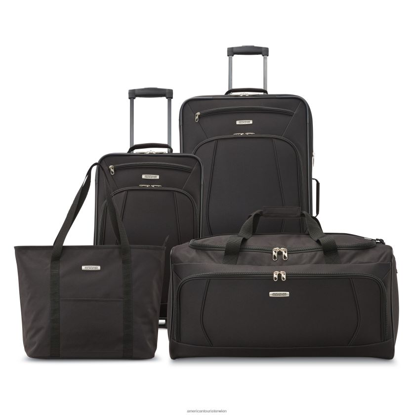 bei American Tourister Riverbend 4-teiliges Set Schwarz J00R6Z18 Gepäck