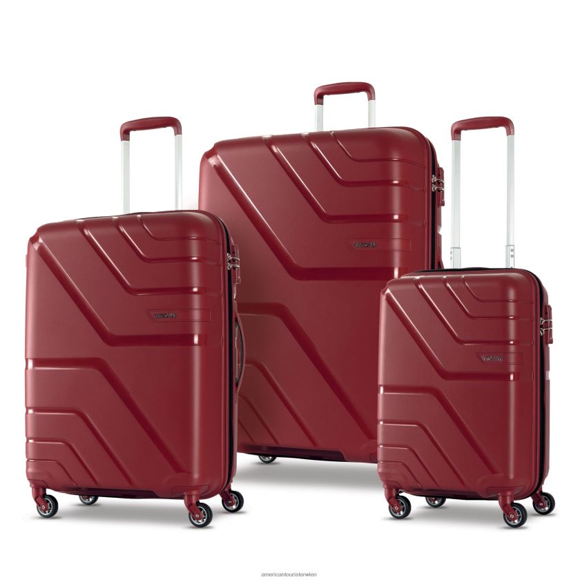 bei American Tourister Upland 3-teiliges Set tiefrot J00R6Z9 Gepäck